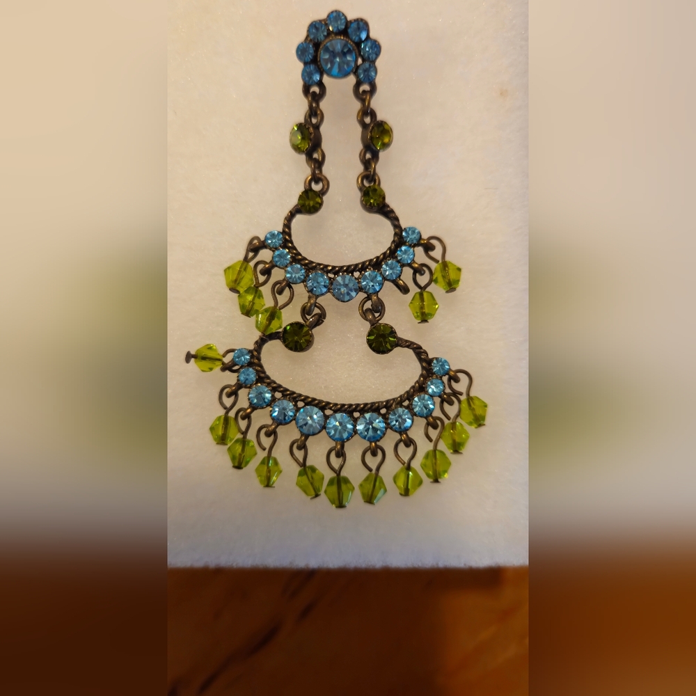 BLUE AND GREEN earrings - Picture 3 of 6